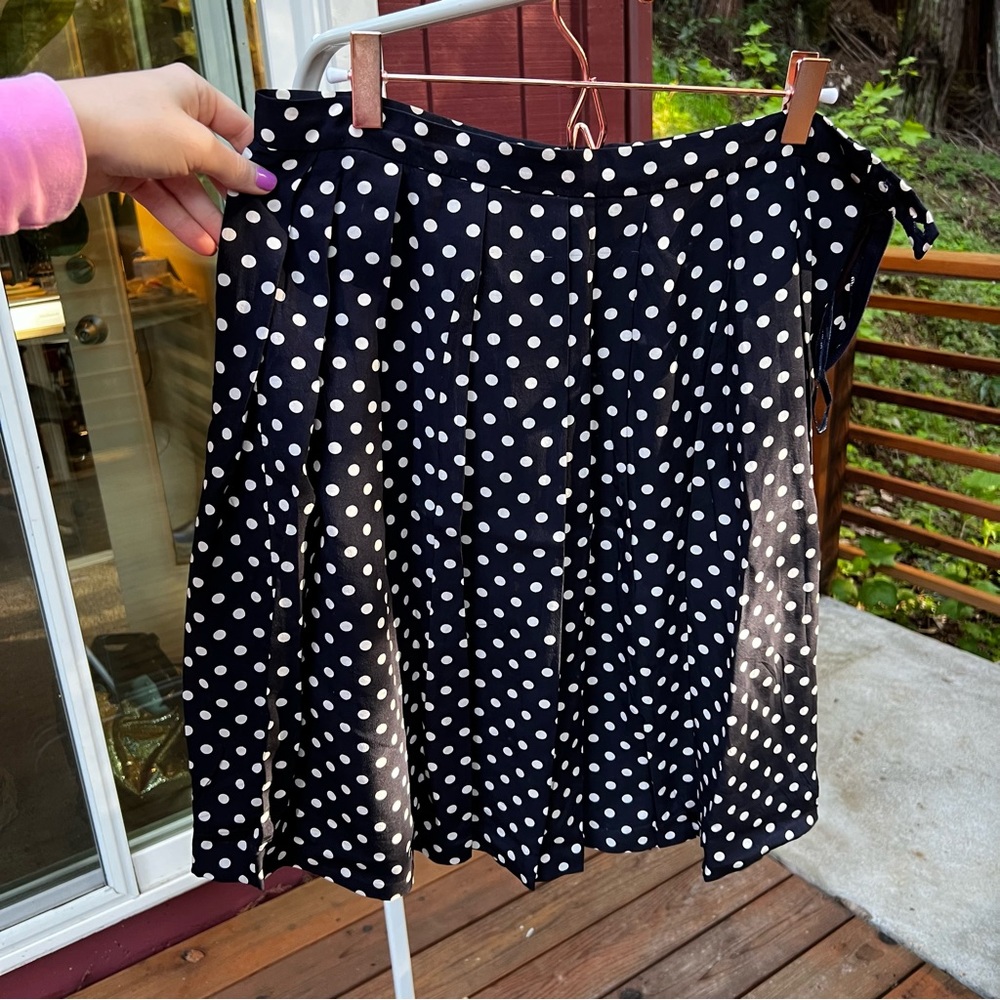 Vintage Ann Taylor polka dot silk skirt